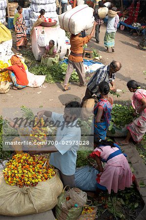 Flower Market, Kolkata, West Bengal, India