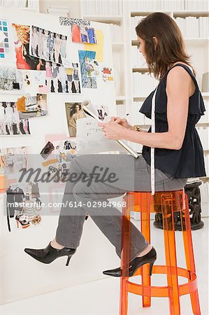 Fashion designer working