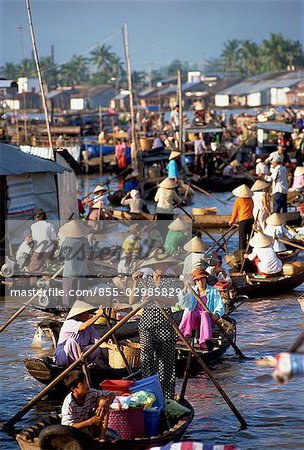 Floating market at Mekong Delta, Vietnam