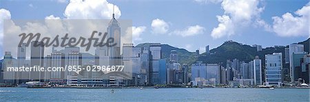 Wanchai Skyline von Kowloon, Hongkong