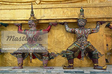 Ramakien figures, Wat Phra Kaeo, Bangkok