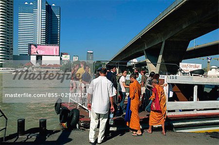 Ferry Pier along the Chao Phraya River, Bangkok