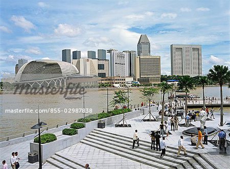 Merlion Park und Esplanade - Theater an der Bucht