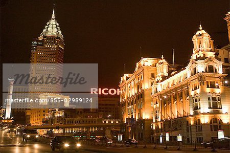 Skyline sur le Bund, Shanghai, Chine