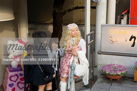 Girls dressed up at Harajuku, Tokyo, Japan