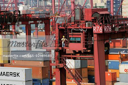 Container am Kwai Chung Containerterminal, Hong Kong