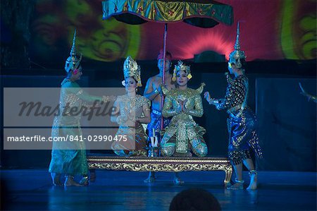 Angkor Wat Temple at night, lit for a special light show, Siem Reap, Cambodia, Indochina, Southeast Asia, Asia