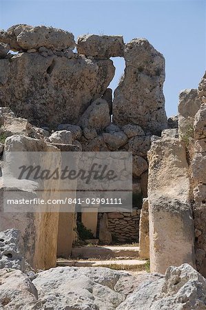 Ggantija, a prehistoric temple constructed around 3000 BC, UNESCO World Heritage Site, Gozo, Malta, Europe