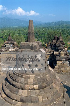 Temple bouddhiste de Borobudur, patrimoine mondial de l'UNESCO, Java, Indonésie, Asie du sud-est, Asie
