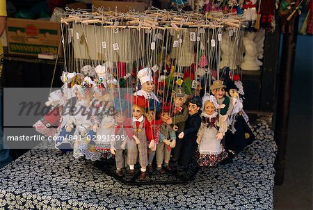 Puppets for sale, Little Quarter, Prague, Czech Republic, Europe