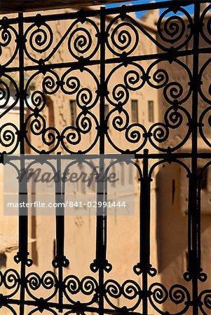 Wrought ironwork, Taourirt Kasbah, Ouarzazate, Morocco, North Africa, Africa