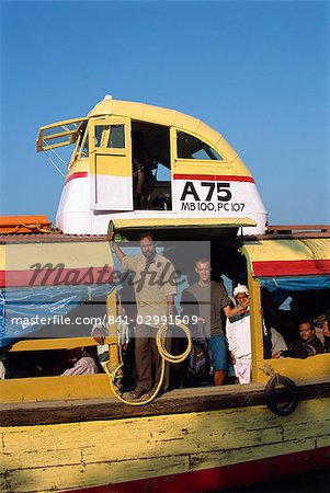 Ferry boats, Cochin harbour, Kerala state, India, Asia