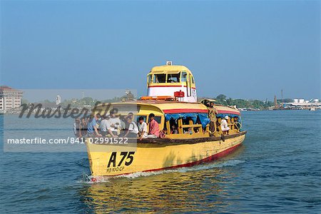 Ferry boats, Cochin harbour, Kerala state, India, Asia