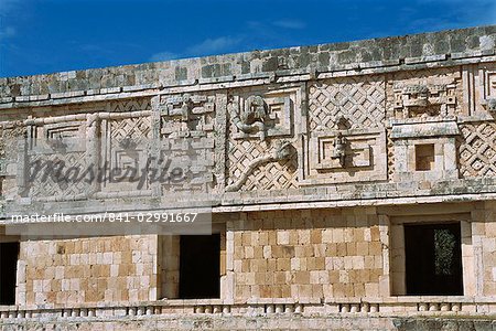 Couvent Quadrangle, Uxmal, Site du patrimoine mondial de l'UNESCO, Yucatan, Mexique, Amérique du Nord