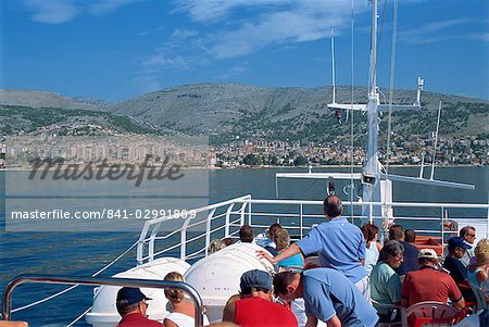 Day trippers arriving from Corfu, Albania, Europe