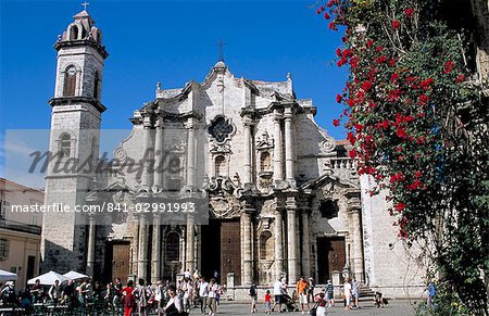 Catedral de San Cristobal, Old Havana, Havana, Cuba, West Indies, Central America