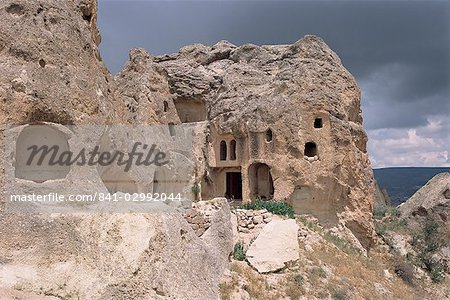 Habitations troglodytiques, près de Göreme, Cappadoce, Anatolie, Turquie, Asie mineure, Asie