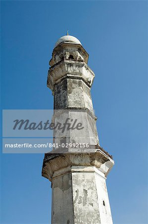 Minaret of the Bibi ka Maqbara, built by Azam Shah in 1678 as a son's tribute to his mother, Begum Rabia Durrani, the Queen of Mughal emperor Aurangzeb, Aurangabad, Maharashtra, India, Asia