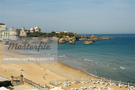 Der Strand, Biarritz, baskische Land, Pyrenees-Atlantiques, Aquitaine, Frankreich, Europa