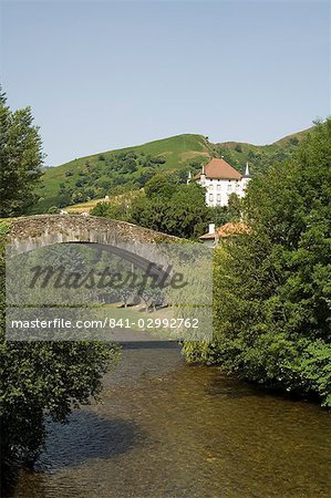 La rivière Nive, Saint Etienne de Baigorry, Basque country, Pyrénées-Atlantiques, Aquitaine, France, Europe