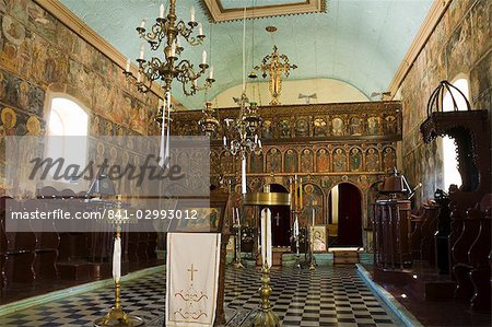 Église de Anogi vieux de 900 ans avec fresques âgés de 500 ans, Anogi, Ithaque, îles Ioniennes, Grèce, Europe