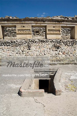 Entrance to tomb, Palace of the Columns, Mitla, ancient Mixtec site, Oaxaca, Mexico, North America