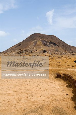 Remains of volcano near Calhau, Sao Vicente, Cape Verde Islands, Africa