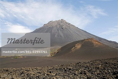 The volcano of Pico de Fogo in the background, Fogo (Fire), Cape Verde Islands, Africa