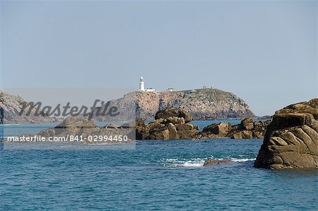 Phare de l'île ronde, îles de Scilly, Cornwall, Royaume-Uni, Europe