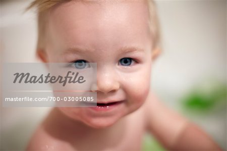 Portrait of Baby in Bathtub