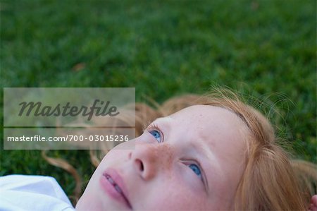 Girl Lying on the Grass