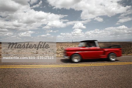 Truck on Highway 67, Texas, USA