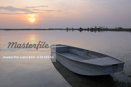 Rowboat on Neusiedler See, Burgenland, Austria