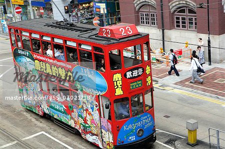 Straßenbahn in Sheung Wan, Hong Kong