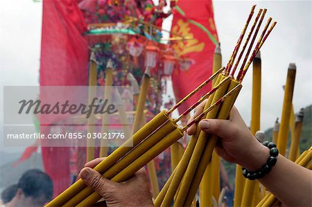 Encens offrant au Dai Mui Tin Hau Temple, Hong Kong