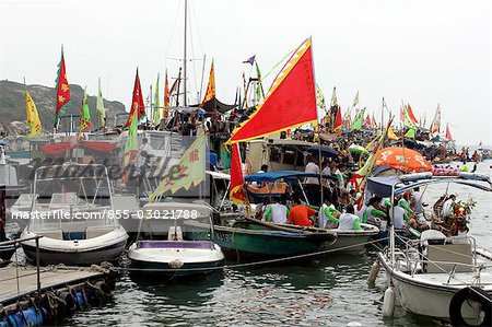 Boote bei Po Toi Island, Hong Kong