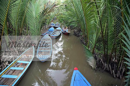 Boot auf dem Mekong River, meine Tho, Vietnam