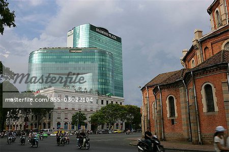 Diamond Plaza and Saigon Cathedral,Ho Chi Minh,Vietnam