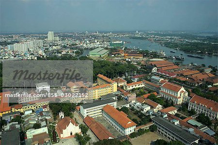 Une vue panoramique de Hô Chi Minh ville du Centre de commerce Saigon, Vietnam