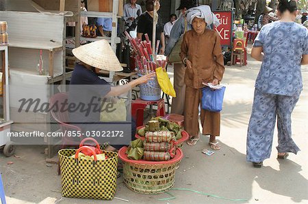 Un nourriture fournisseur, My Tho, Vietnam