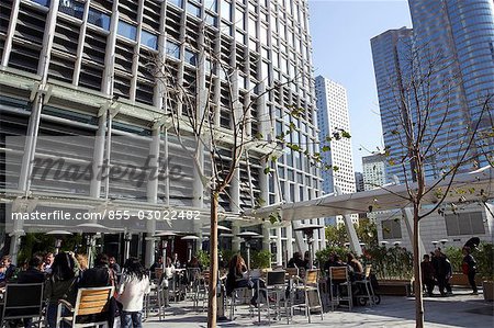 People having meal at the restaurant on the Terrace Garden of 2IFC Tower,Hong Kong