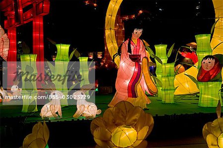 Exhibit of lanterns celebrating the Mid- Autumn Festival,Hong Kong