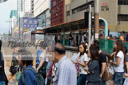 Streetscape at Yuen Long,New Territories,Hong Kong