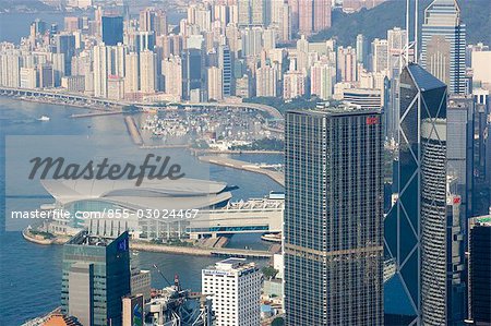 Paysage urbain depuis le pic, Hong Kong