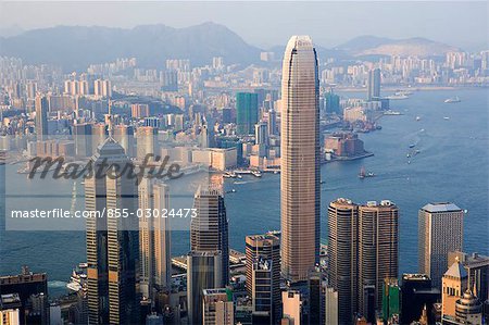 Paysage urbain depuis le pic, Hong Kong