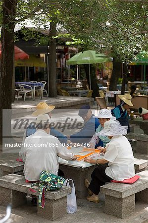 People at leisure,Old town of Dali,Yunnan Province,China