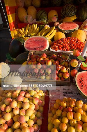 Fruit stand in the market,Wulumuqi,Xinjiang Uyghur autonomy district,Silk Road,China