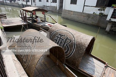 Boat of postal services (replica of Qin Era),Zhujiajiao,Shanghai,China