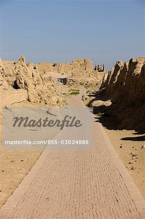 Ruines de Jiaohe, Turpan, district d'autonomie ouïghour du Xinjiang, Chine