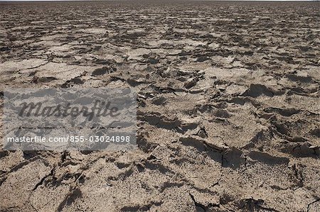 Lac de Aidingkul, l'endroit le plus bas (-154 m d'altitude) de la Chine, Turpan, district d'autonomie ouïghour du Xinjiang, Chine